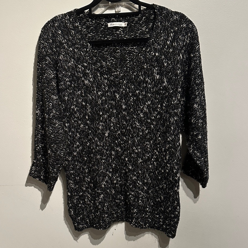 Ricki's Black and White V-Neck Sweater